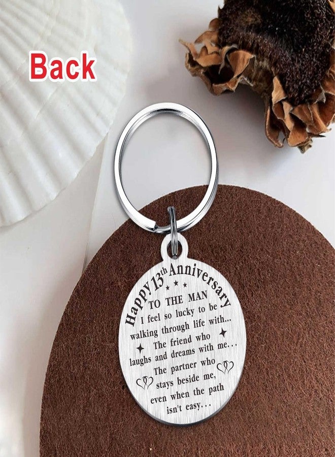 TANWIH 13th Wedding Anniversary Keychain Gifts, Best Husband Since 2012, 13 Year Anniversary Decoration for Him, 13 Yr Anniversary - Image 4